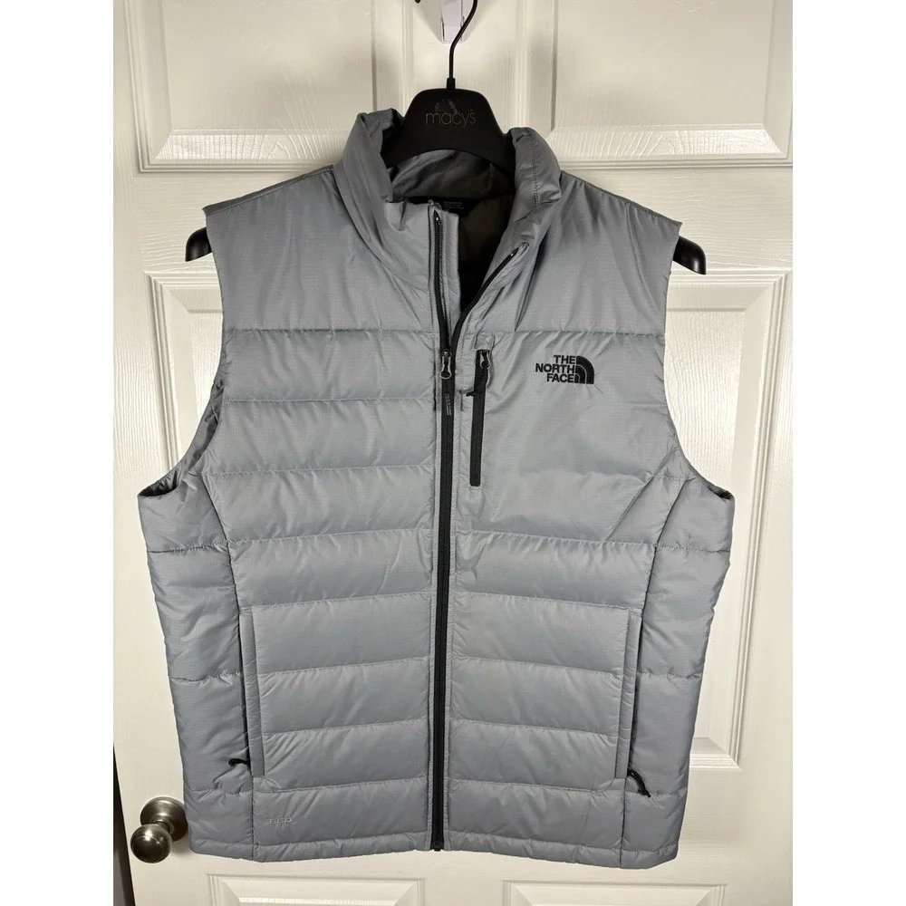The North Face Aconcagua 2 Down Puffer Vest Mens Size L Large Gray 550 Fill